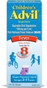 Suspension Advil pour enfants Ibuprofen 100mg Réducteur rapide de douleur et réducteur de fièvre Dernière jusqu'à 8 heures Arôme de raisin liquide pour les âges 2 à 11 ans - 3 Pack de 4 bouteilles FL Oz
