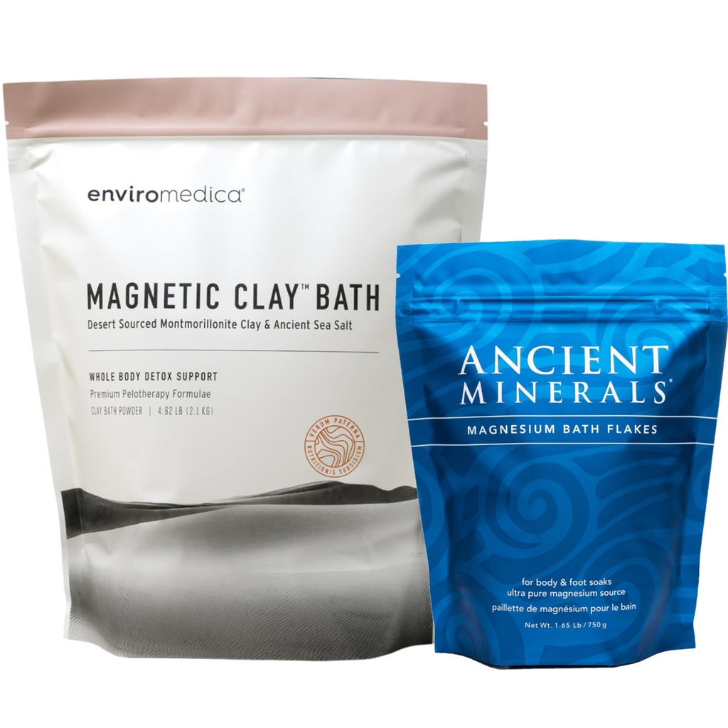 Enviromedica Magnetic Clay - Antichi Minerali Fiocchi di Magnesio - Detox naturale - Efficienza ad alto assorbimento per il relax, benessere e sollievo muscolare