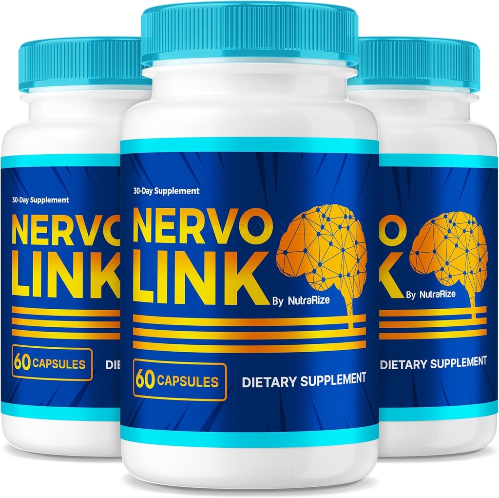 (3 Pack) NervoLink – Capsule di Supporto Quotidiano con una Formula Equilibrata per Focus, Alertness e Everyday Sharpness, Pillole Easy-to-Take per Daily Wellness (180 Capsule)