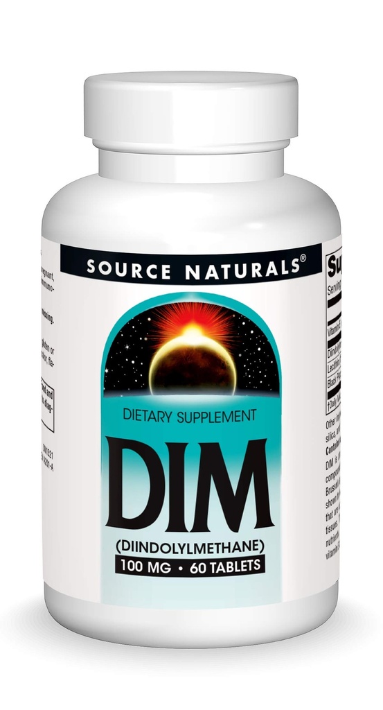Source Naturals DIM (Diindolylmethane), 100 mg - 60 Tablets