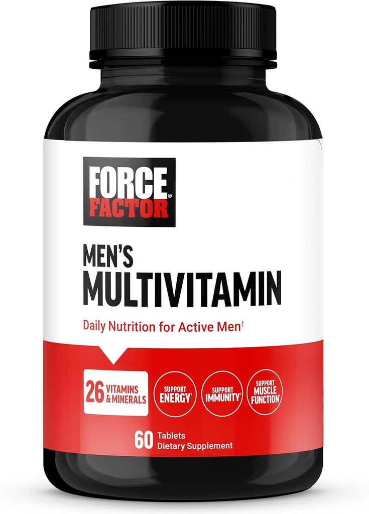 Multivitaminici del fattore di forza, Multivitamina per gli uomini Plus Aminoacidi Supplemento con 27 vitamine e minerali, e Phytonutrients per sostenere l'energia, e l'immunità, 60 compresse