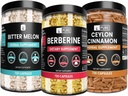 Pure Original Zutaten Berberin, Bitter Melon, und Ceylon Cinnamon Kapseln Bundle (730 Kapseln) Kein Magnesium oder Reisfüller
