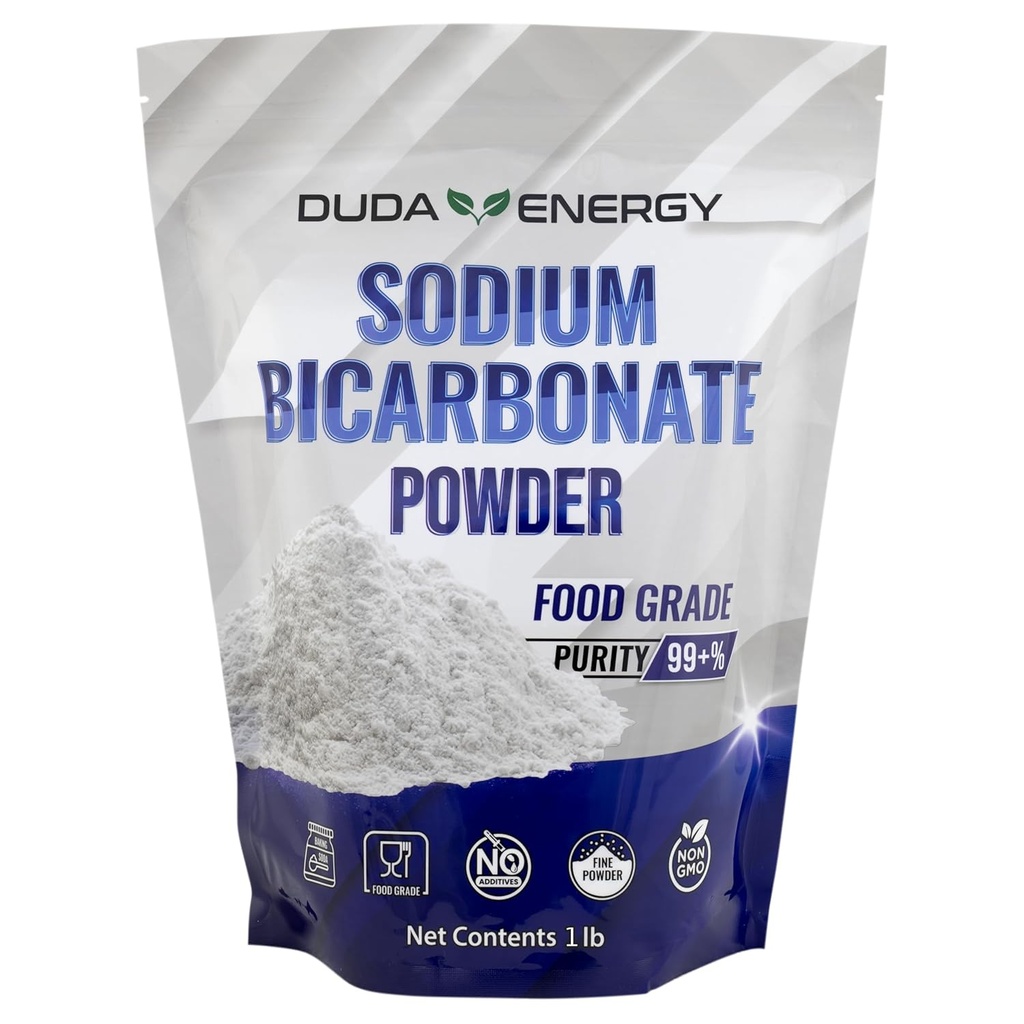 Duda Energy 1 lb Bicarbonate de sodium Bicarbonate de cuisson Poudre fine de soude