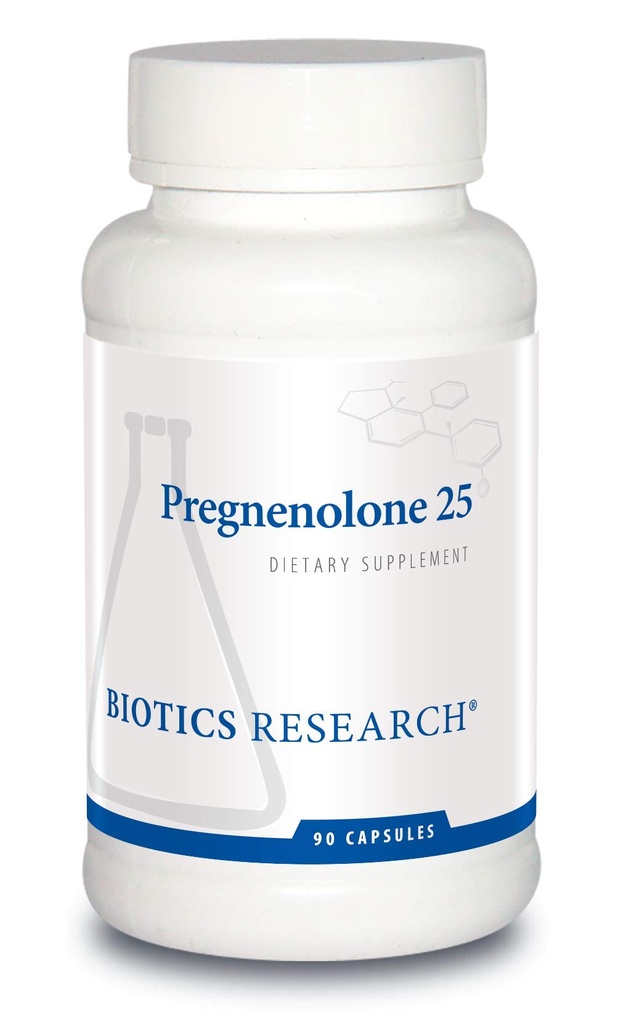 Biotics Research Pregnenolone 25-25 mg Pregnenolone Support, Memoria & Hormone Balance, Precursore dell'ormone o Ormone del genitore. 90 capsule