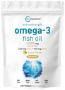 Micro Ingredients Extra Strength Omega 3 Fischöl ergänzt 1.200mg pro Portion, 240 Softgels | Zitrone aromatisiert | Burpless | Essentielle Fettsäuren | EPA 220mg + DHA 150mg | Tiefseefisch