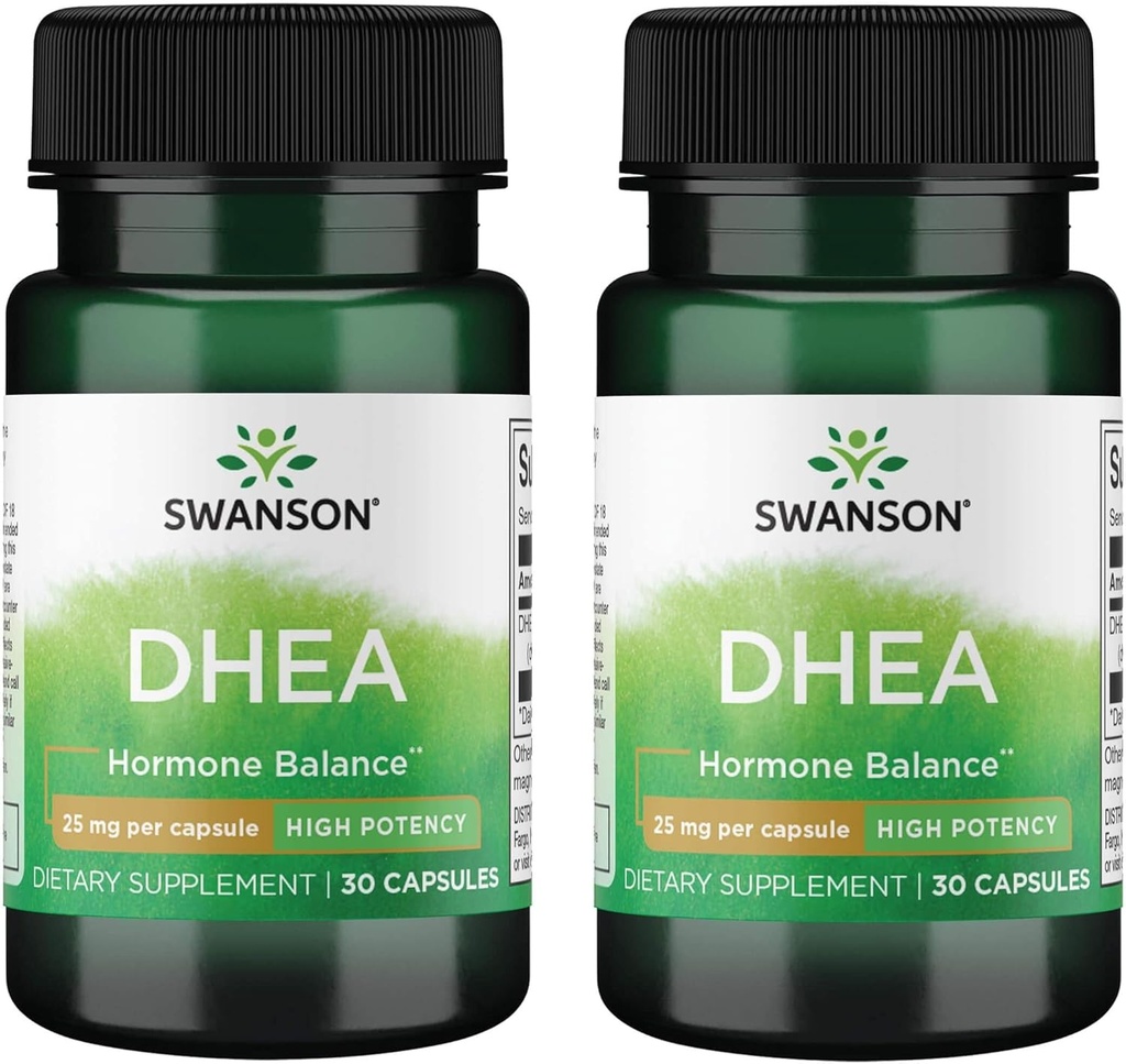 Swanson Dhea 25 Milligramme 30 Kapseln (2 Packung)