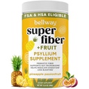 Bellway Super Fiber Powder + Fruit, Sugar Free Organic Psyllium Husk Pulver-Ergänzung für Regularität, Bloating Relief & Digestive Health, Plant-Based, Ananas Passionsfrucht (50 Portionen)