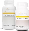 Integrative Therapie Bundle mit gepuffertem Vitamin C 1000 mg, 60 Kapseln & Tri-Magnesium, 90 Kapseln - Gepuffertes Vitamin C für Antioxidantienunterstützung* - Tri-Magnesium für Herz- und Knochengesundheit*