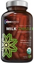 OmniBiotiques Lait Organic Thistle Supplément 1500mg – Extrait concentré 4X avec Silymarin – Détox hépatique à haute puissance et soutien – 120 Capsules Vegan
