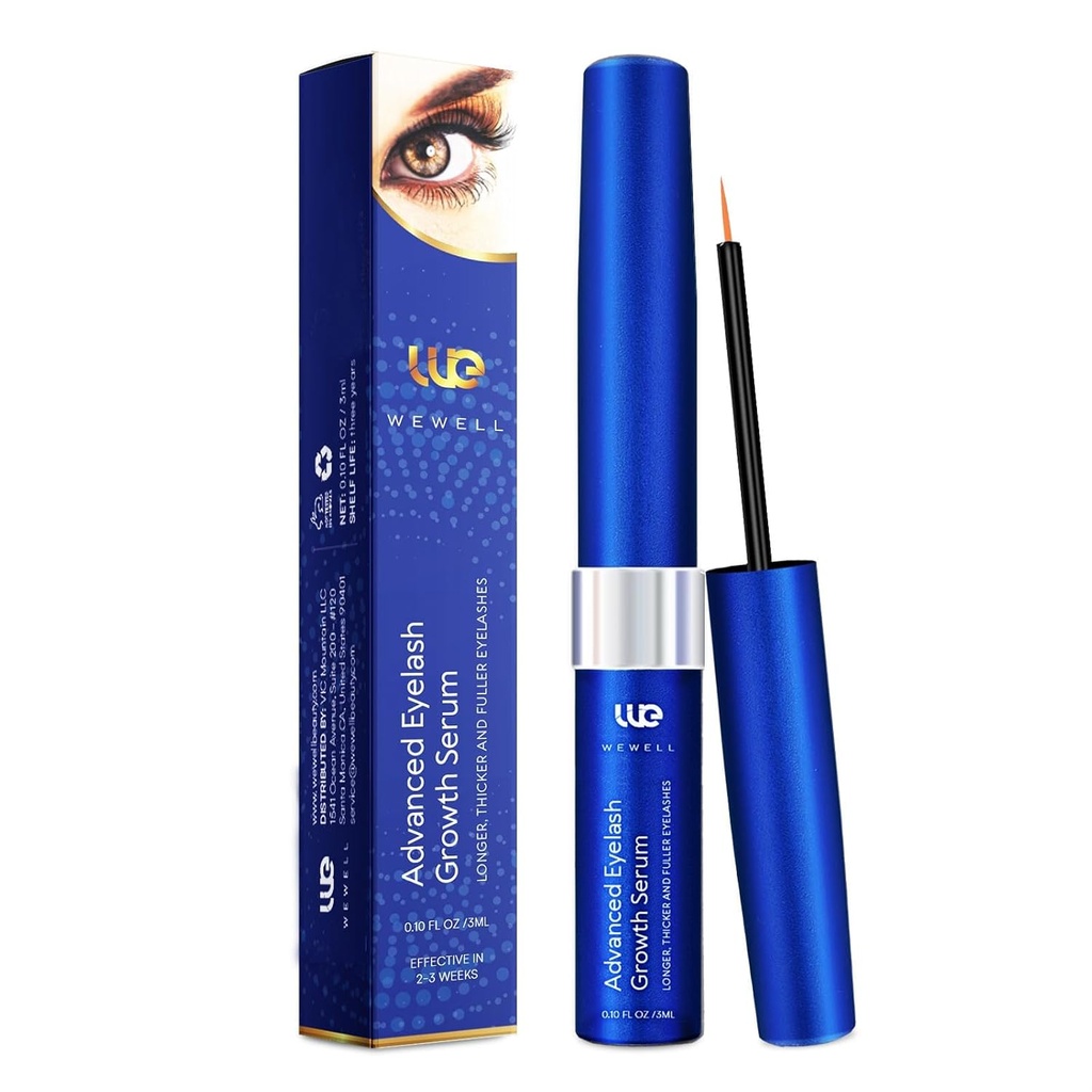 Sérum avancé de croissance des cils pour laash : Enhancer premium pour les cils naturels et plus longs – Booster pour l'épaisseur améliorée des cils 3Ml