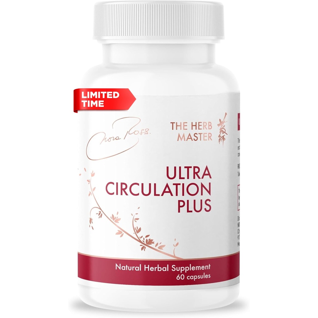 Nora Ross Ultra Zirkulation Ergänzungen – Gesunde Nitric Oxid Ergänzungen für Männer & Frauen – Gesunde Herz- und Blutflussunterstützung – Nitric Oxide Booster Supplement – 60 Kapseln