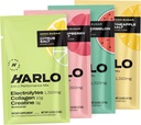 Harlo - Sample Pack Elektrolyt-Getränk-Mix mit hinzugefügt Bovine Collagen & Creatine - Kreatin Monohydrat-Pulver - Energy Drink Powder - Sugar Free Energy Drinks