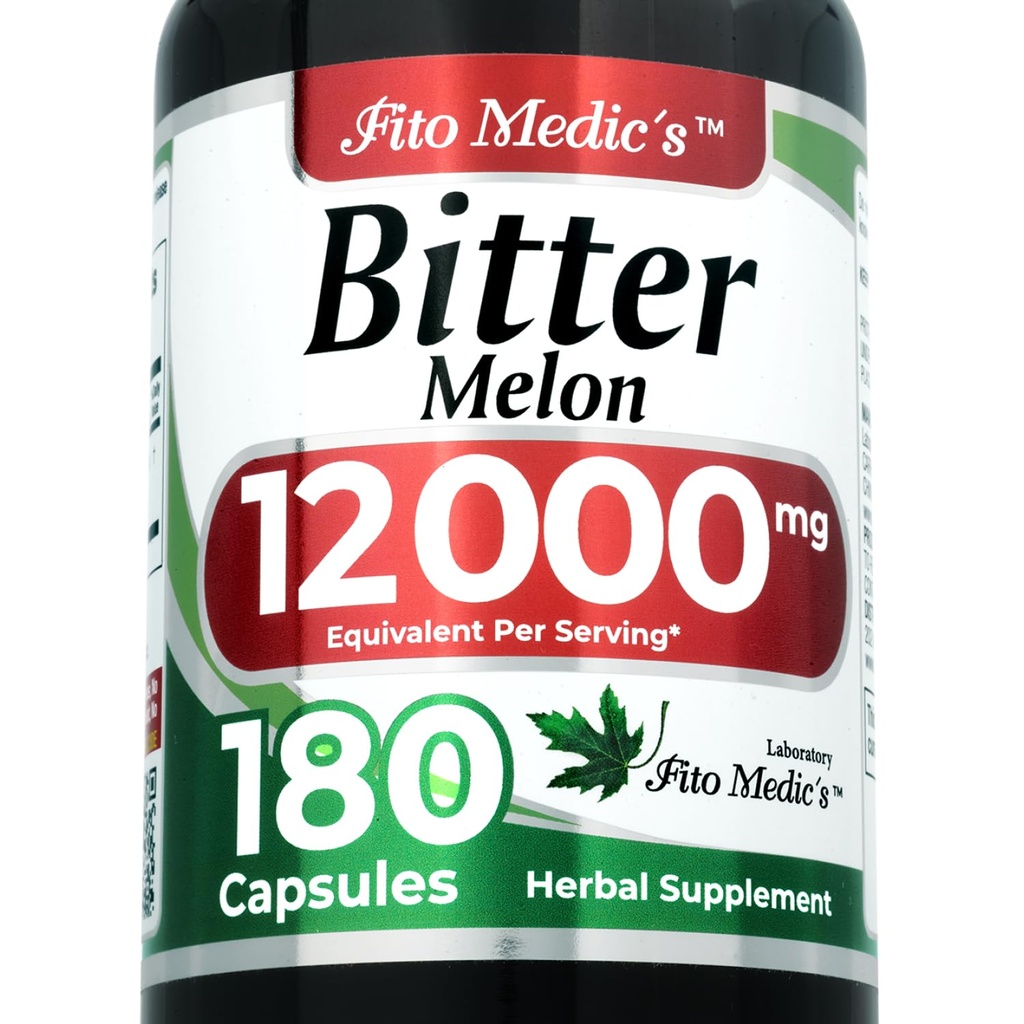 FITO MEDIC'S Lab | Estratto di Melone di Bitter 600 mg (20:1 Concentrato) per 3 Capsule Serving | Derivato da 12.000 mg Frutta integrale | 180 Conte