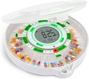Live Fine 28-Day Automatische Pillenspender mit aufgerüsteten LCD-Anzeige, Schlüsselschloss, Ton &amp; Licht für Rezepte, Medikamente, Vitamine, Ergänzungen &amp; Mehr