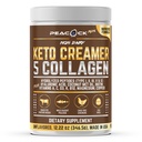 Collagen Keto Coffee Creamer Powder 12.2 oz - hydrolysierte Collagen Peptide mit Kokosnuss-MCT-Öl, B12, Magnesium, Unflavored Protein Powder, Sugar Free Coffee Creamer für Smoothies & Baking