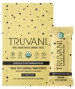 Truvani Plant Based Snack Bars de pain au chocolat Chip Banana Pain 12 Pack de 5g Protéines USDA Organic and Vegan.