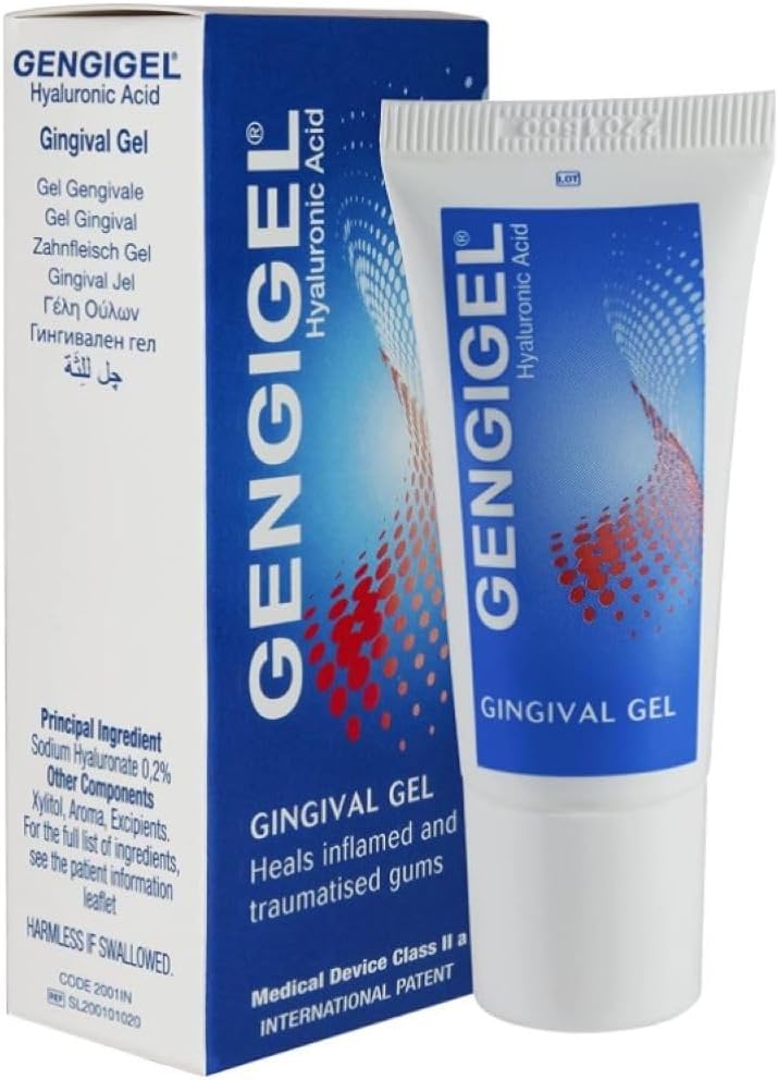 Gel orale di acido ialuronico di Gengigel per Mouth & Gum Discomfort (20ml), Irritazione di Soothes, promuove la guarigione naturale e protegge il tessuto orale delicato, nessun parabeni o SLS, Vegan & Kosher