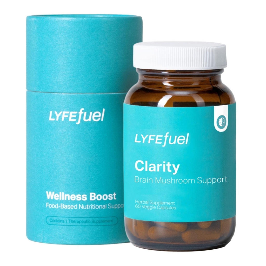 LyfeFuel Adaptogen Blend per Focus & produttività | Natural Nootropic Mushroom Supplement & Organic Herb Complex per aumentare la potenza del cervello | Mane del leone, Cordyceps, Bacopa, Gotu Kola | 60 capsule vegan