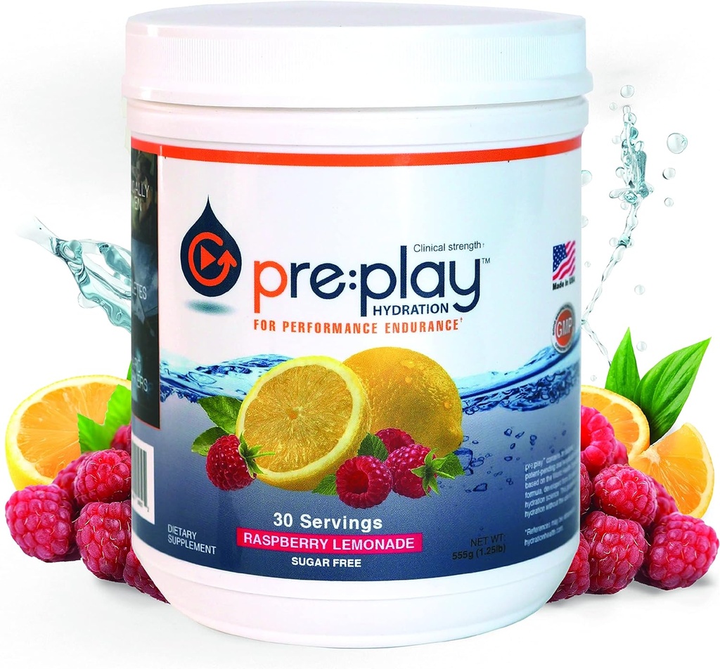 Hydration and Energy Drink Powder, Raspberry Lemonade - 30 Serving Tub