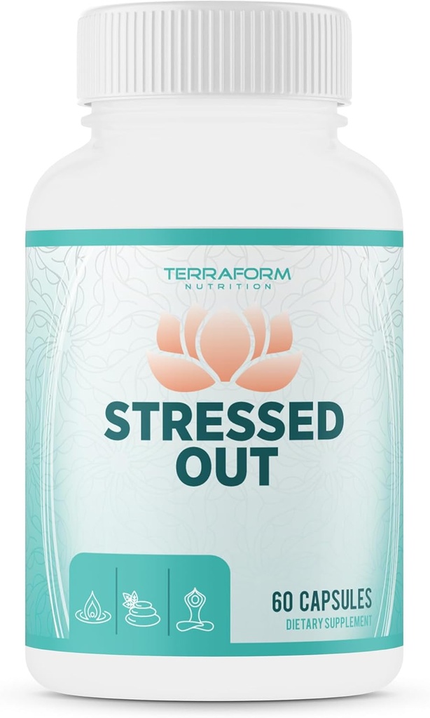 Stressed Out – Mental Focus & Relax Supplement – 60 Capsule – USA Made – 1 mese di fornitura