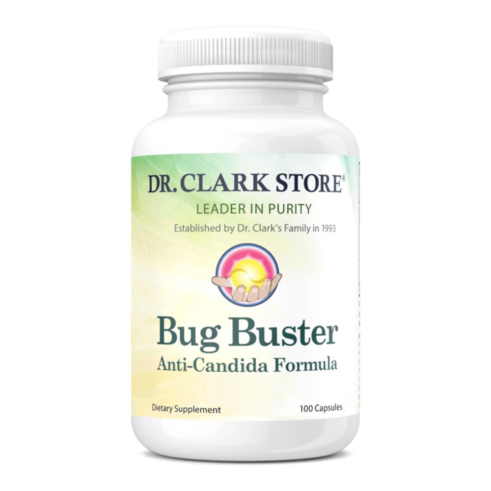 Dr. Clark Store Bug Buster Anti-Candida Formel – 620mg, 100 Kapseln, unterstützt Candida Detox & Verdauungsmedizin