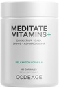 Supplément de vitamine médiate+ - CognatiQ, DHH-B, GABA, Ashwagandha, Champignons organiques, Bleuets - Pilules cérébrales et neuroprotéines BDNF - Végétaux, non OGM, sans gluten - 60 capsules