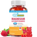 Magnesio Glycinate Gummies 500mg con L-Threonate, Vitamina D, B6, Potassium & CoQ10 | Formula complessa senza zucchero per una maggiore qualità del sonno | Raspberry Flavor | 60 Conte