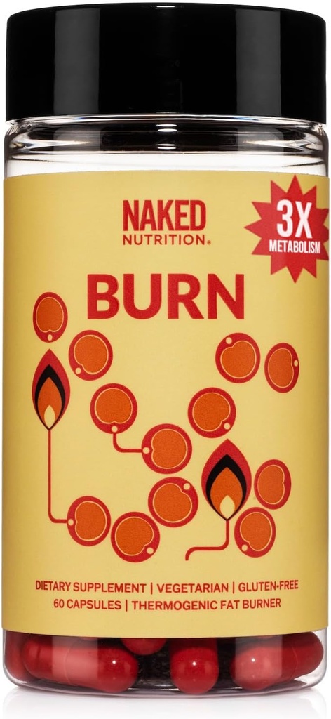 NAKED Metabolism Booster & Thermogénique Fat Burner pour les hommes et les femmes - pilules de perte de poids pour les femmes - Belly Fat Burner avec Gold Standard essai clinique - Suppresseur d'appétit pour la perte de poids pour les femmes