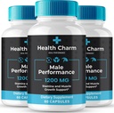 Charm salute, pillole di fascino della salute, capsule di fascino della salute, fascino ufficiale della salute per gli uomini capsule, supporto supplemento di fascino della salute, HealthCharm tutti i pastillas naturali, 180 capsule per 3 mesi