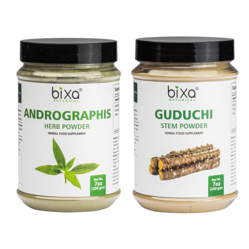 bixa BOTANICAL Support Liver Wellness | Andrographis + Guduchi Powder | Bundle | 100% natürliche Kräuterversorgung