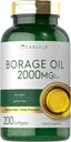 Carlyle Borage Öl Ergänzung | 2000mg | 200 Softgel Kapseln | 320mg von GLA | kalt gepresst & Hexane Free | Non-GMO & Gluten Kostenlos