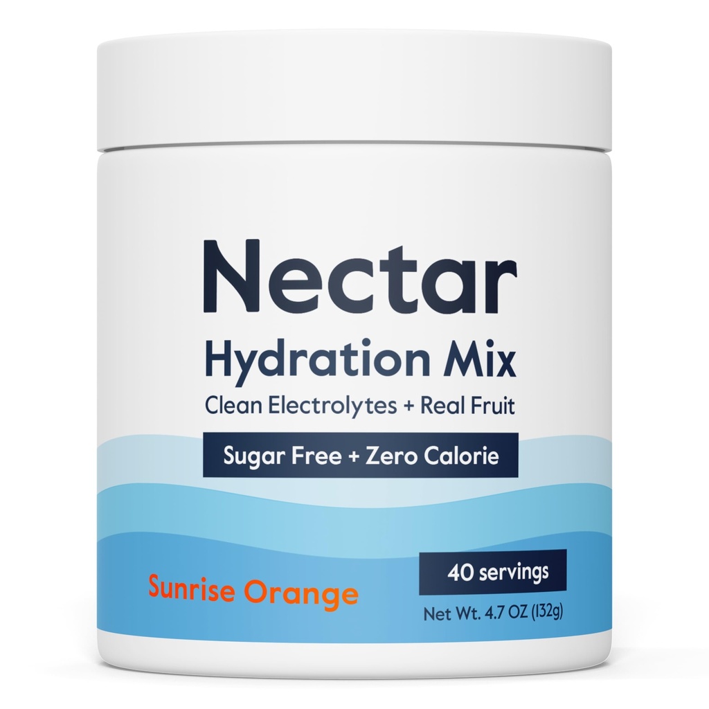 Nectar Sugar Free Electrolytes Powder - Organic Fruit No Sugar oder Calories - Hydration Powder for Dehydration Relief and Rapid Rehydration - Keto und Paleo (Orange 40 Servierwanne)