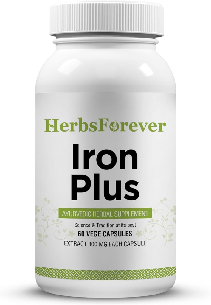 Herbsforever Iron Plus Kapseln Ergänzung fördert Eisen Level 60 Kapseln