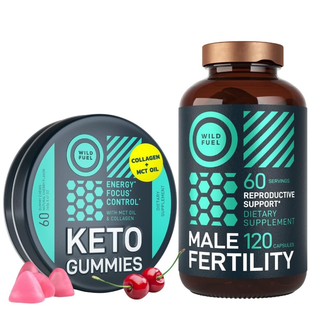 WILD FUEL Male Fertility Supplement und Keto Gummies Gesundheit und Energie Bundle