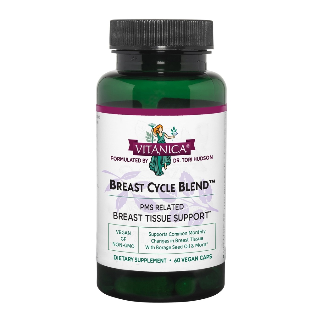 Vitanica - Mélange de cycle mammaire - Soutien du cycle mammaire - 60 capsules végétariennes