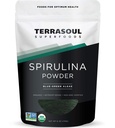 Terrasoul Superfoods Bio Spirulina Powder, 6 Oz, Vegan Protein, Green Superfood Boost für Glatteien, entgiftende Elixier und Immununterstützung