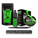 Beard Growth Kit w/GROW Beard Oil for Men + 2X Thickening Biotin Beard Balm for Men + Beard Pen Beard Filler for Men (Black Beard Color for Men) USA
