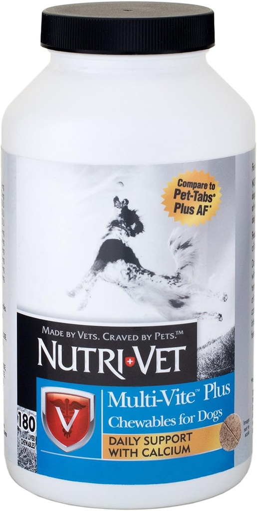 Nutri-Vet Multi-Vite Chewables for Dogs|Formulato con Vitamine & Minerali a Support Balanced Diet|180 Count