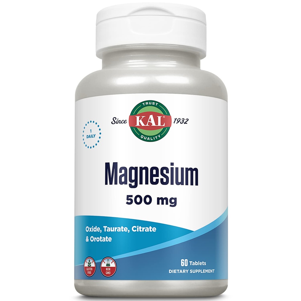 Kal 500 Mg Tavole di Magnesio, 60 Conte