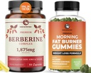 Berberine Complex Supplement und Burn Gummies | Full Weight Loss Support mit Green Tea & Bitter Melon | Appetite Suppressant, Belly Fat Reducer und Thermogenic Support | 1 Monat Versorgung