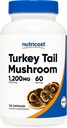 Nutricost Turchia Tail Mushroom Capsule 1200mg, 60 Serve (120 Capsule) - Gluten Free, Non OGM e Per vegetariani