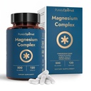 Complesso di Magnesio Puro Optimale - 6 Forms Magnesio Glycinate, Citrate & Malate - Supporto per il sonno, Rilievo di Stress, Muscoli, Salute e Rilassamento Cuore - Supplemento di Magnesio per Donne & Uomini, 120 Caps