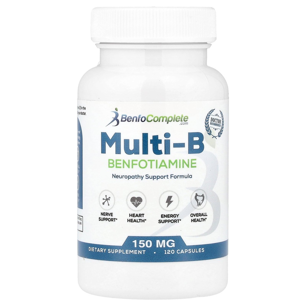 Benfotiamine Inc, Multi-B Neuropathy Support Formula, 150 mg, 120 Capsules (1)
