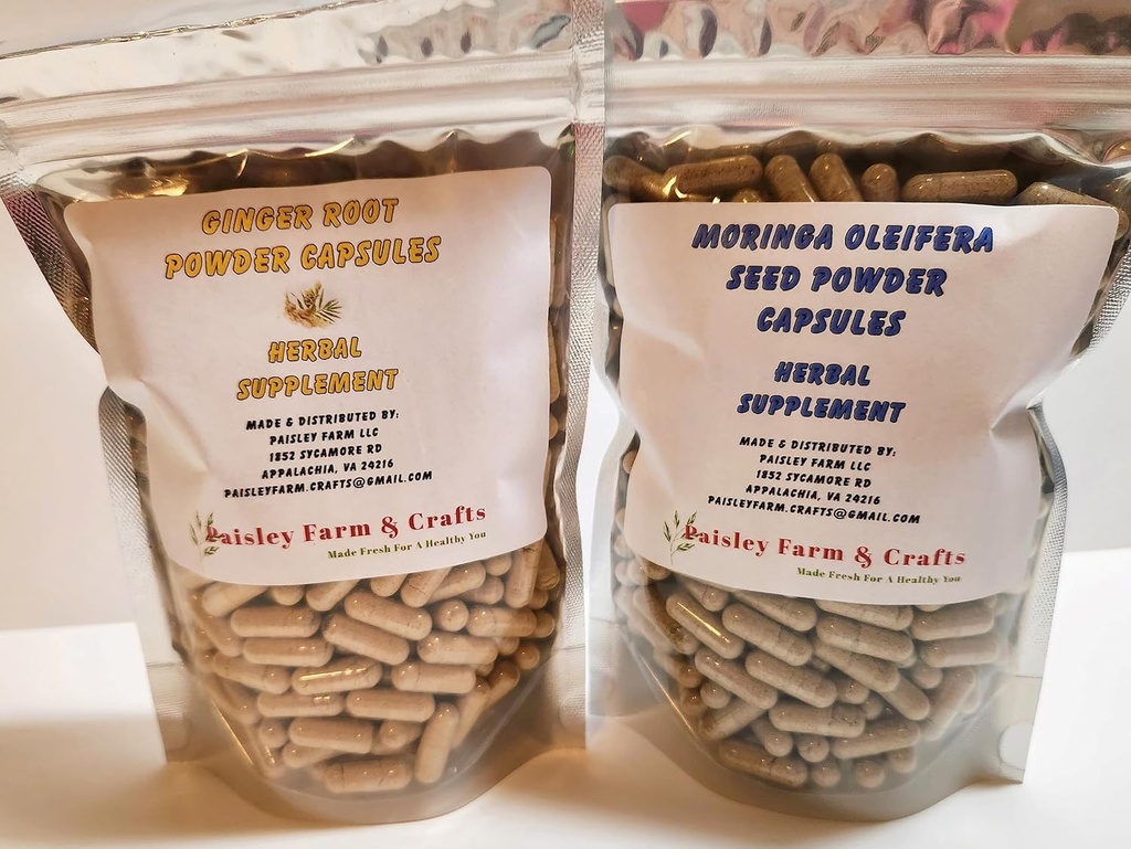 Ginger Root Moringa Leaf und Seed Capsule Value Packs (Ginger Root + Moringa Seed) - Kräuterergänzung