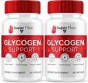 (2 Pack) Super Flow SuperFlow Glycogen Support Kapseln, Super Flow Advanced Glycogen Health and Blood Wellness Support Supplement, SuperFlow Maximum Strength Glyco Formel Supplement (120 Kapseln)