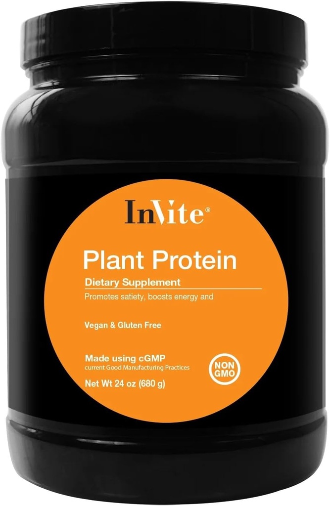 Invite Health Plant Protein Vanille - Fördert Satiety - Boosts Energy - Unterstützt Lean Muscle Maß - 24Grams (ca. 1 Scoop) - 20 Servierungen