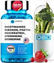 Liposomal Nicotinamid Riboside NR Supplement Resveratrol NAD : Nicotinamid 500mg w/Fisetin, Resveratrol Pulver Spermidin Berberine NAD Resveratrol Supplement 500 mg - 60 caps 1 Pack