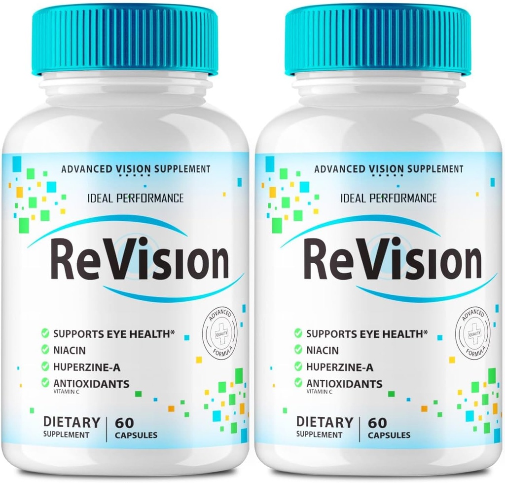 PERFORMANCE IDEALE (2 Pack) Revisione Eye Supplement Pills Advanced Vision 2.0 Eye Care Complex Vitamin Capsule Pro (120 Capsule)