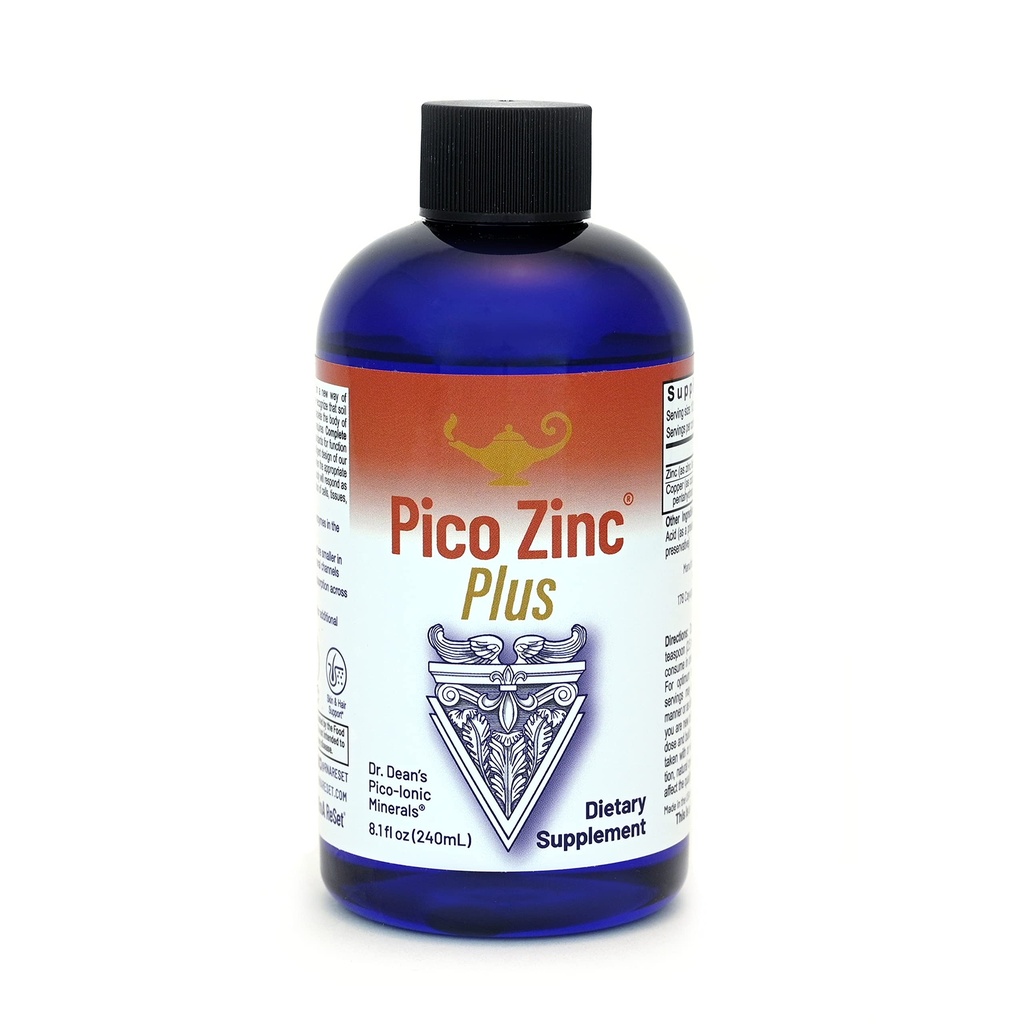 RnA ReSet Pico Zinc Plus – Flüssige Zink- und Kupferergänzung, Pico-Ionic Minerallösung, 8.1 Fl Oz (1-Pack)