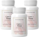 Natural Nourished - Calm + Sleep Capsule per il riposo profondo & Relax con Ashwagandha, Camomilla, Tart Cherry Extract, Passionflower, L-theanine, & Magnesio - 180 Capsule